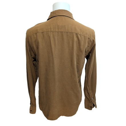 Chemise Dickies S Flanelle Western Marron Pressions Logo Poche Vintage