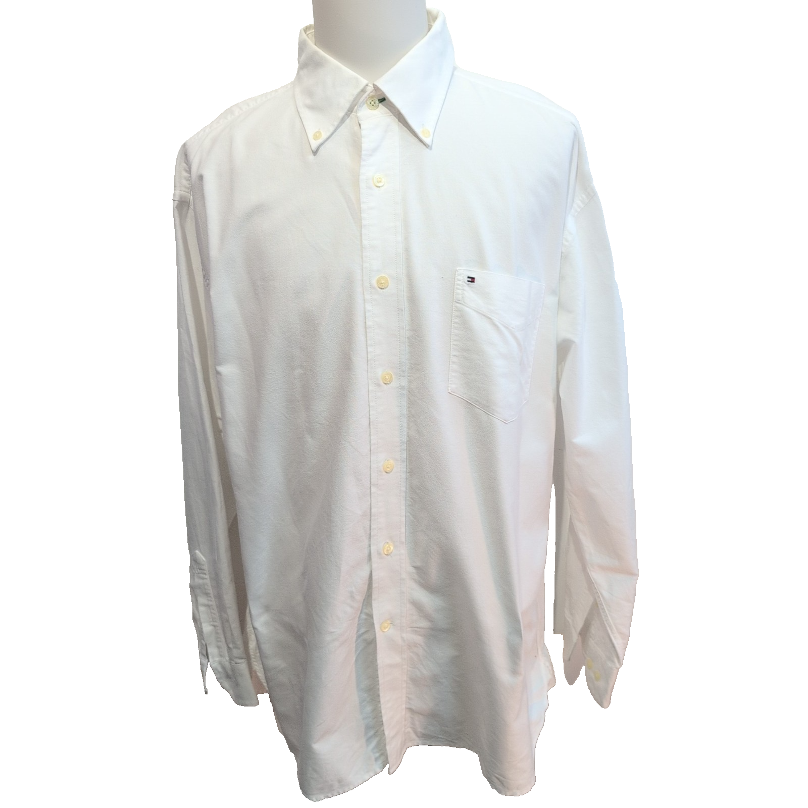 Chemise Tommy Hilfiger Blanche 1 poche Taille XL / XXL Vintage