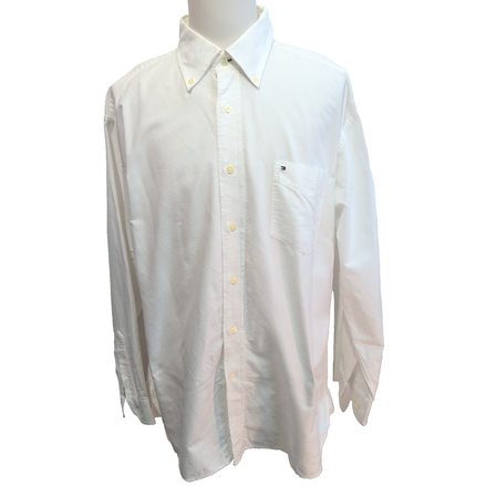 Chemise Tommy Hilfiger Blanche 1 poche Taille XL / XXL Vintage
