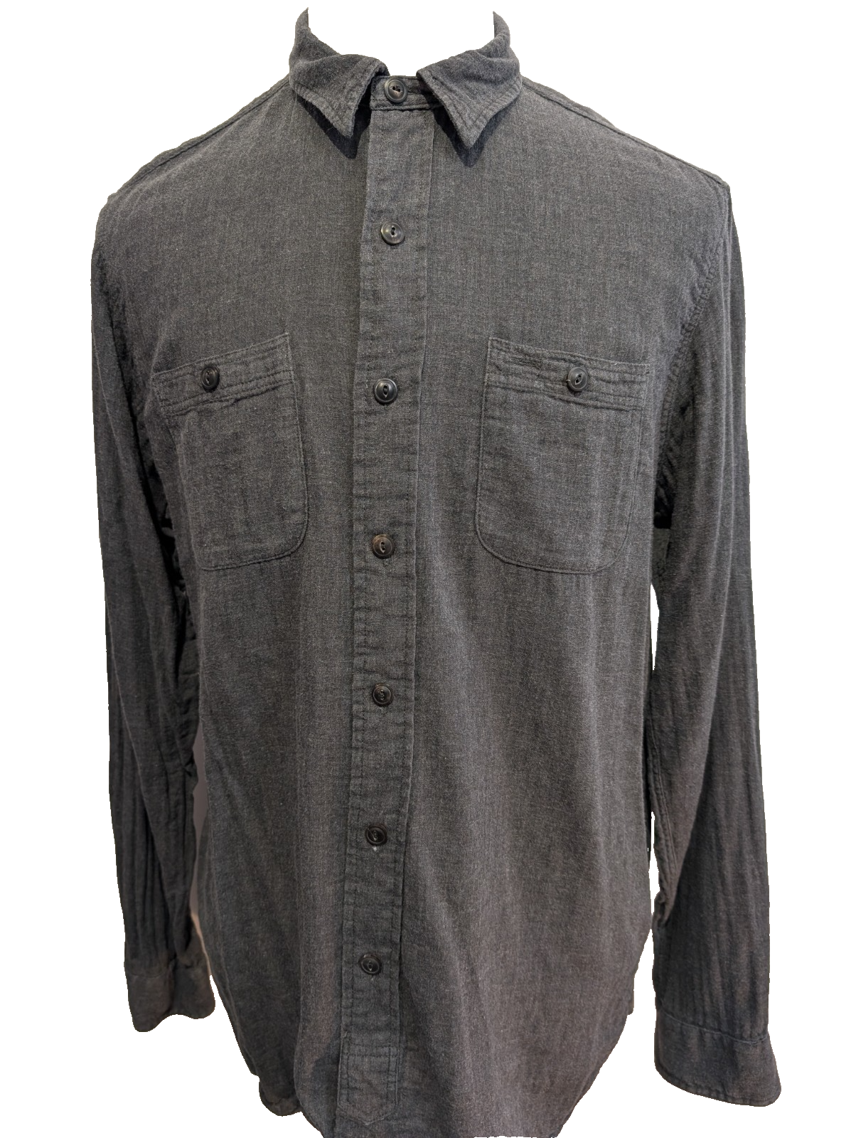 CHEMISE POLO Ralph Lauren homme L GRIS ANTHRACITE chaude épaisse 🔝