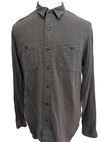 CHEMISE POLO Ralph Lauren homme L GRIS ANTHRACITE chaude épaisse 🔝