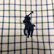 Chemise Ralph Lauren L Carreaux Bleu Vert Logo Bleu Marine Coton