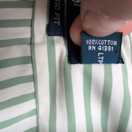 Chemise Ralph Lauren Classic Fit L Rayures Vertes Manches Longues