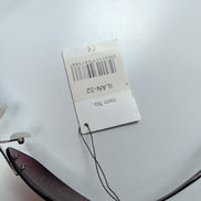 Lunettes de soleil Y2K Branche fine Sans Monture Ovale Bordeaux Gris
