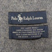 Écharpe Polo Ralph Lauren Réversible Laine d'agneau Marine Gris Made in Italy