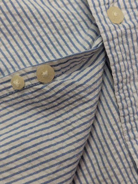 Chemise Chaps manches courtes bleu à rayures taille L #237msch