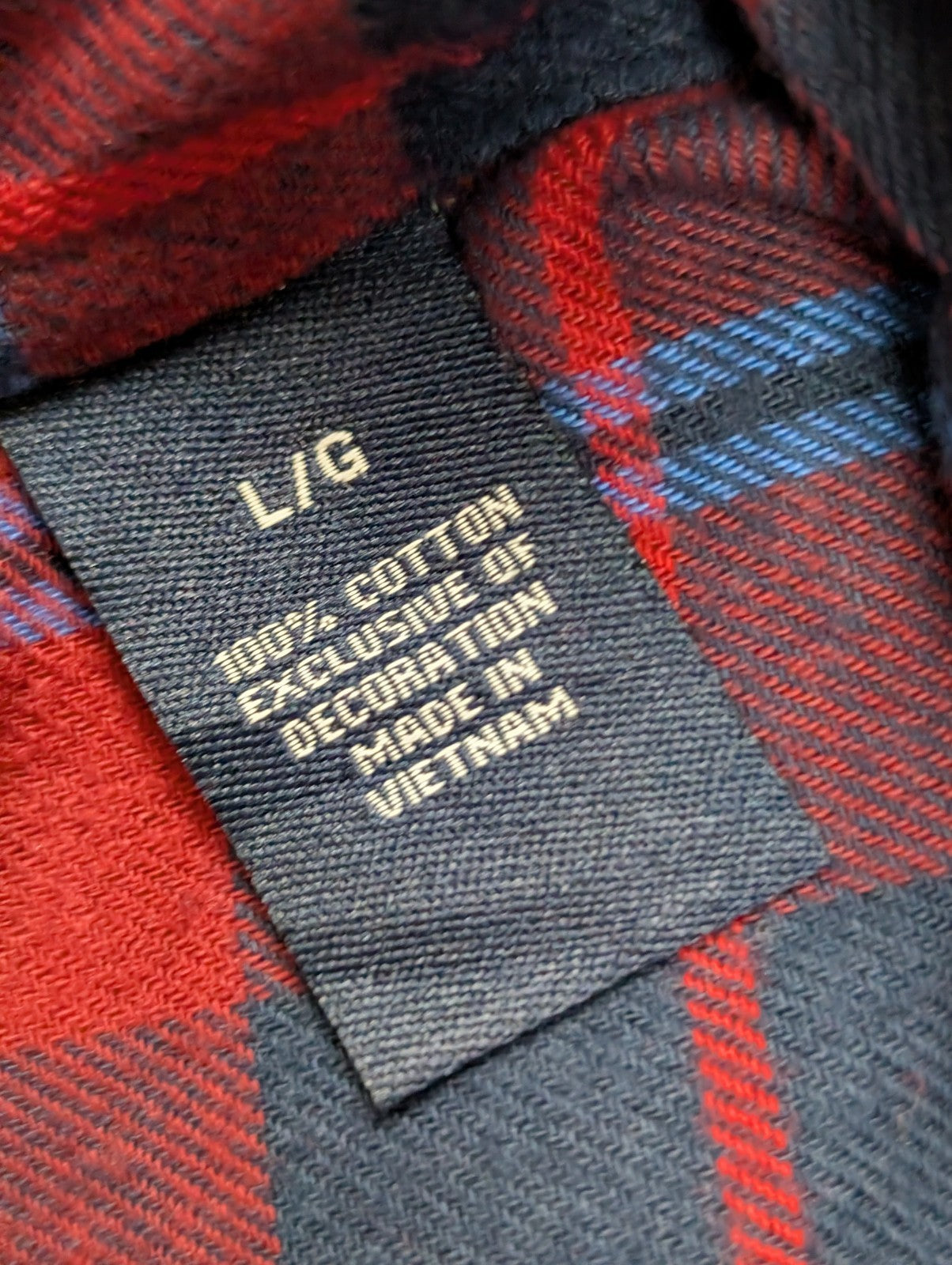 🌲 CHEMISE FLANELLE PERFORMANCE CHAPS L (G) CARREAUX ROUGE BLEU LOGO BRODÉ