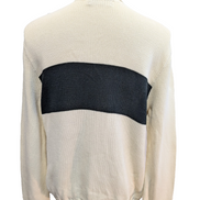 Pull Col Roulé Polo Ralph Lauren Blanc Crème Logo Blanc - Taille L