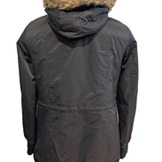 Levi's Parka Femme Longue Noir S Nylon Sherpa Capuche Fausse Fourrure |312BSR