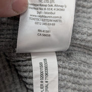 Sweat à capuche Polo Ralph Lauren M gris chiné logo noir coton hoodie