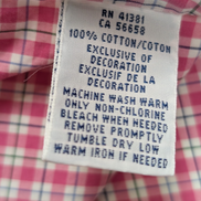 Chemise Ralph Lauren à Petits Carreaux Rose et Blanc Manches Longues Taille M