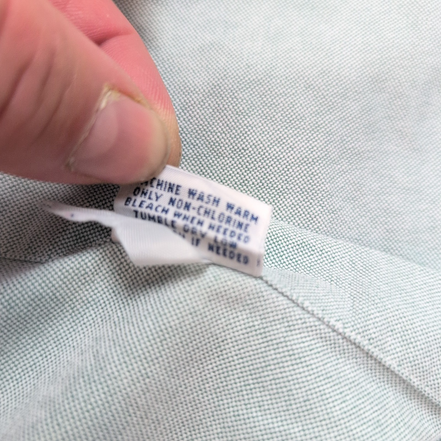 Chemise Ralph Lauren XXL Vert Pastel Oxford Logo Marron Grandes Tailles
