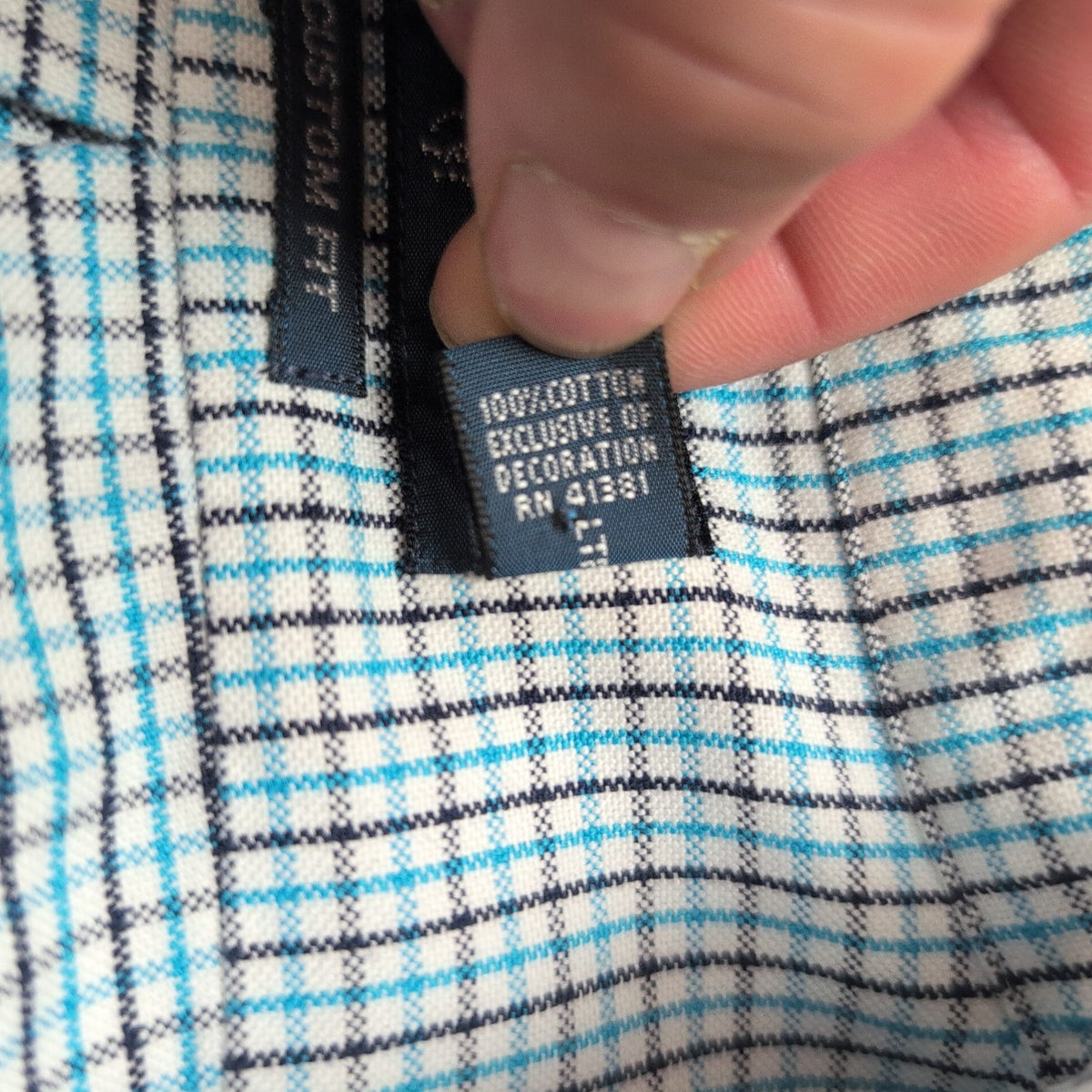 Chemise Ralph Lauren Custom Fit L Turquoise Noir Oxford Logo Bleu Marine