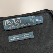 Pull Polo Ralph Lauren Noir Logo Rouge - 100% Coton Pima - Taille XXL