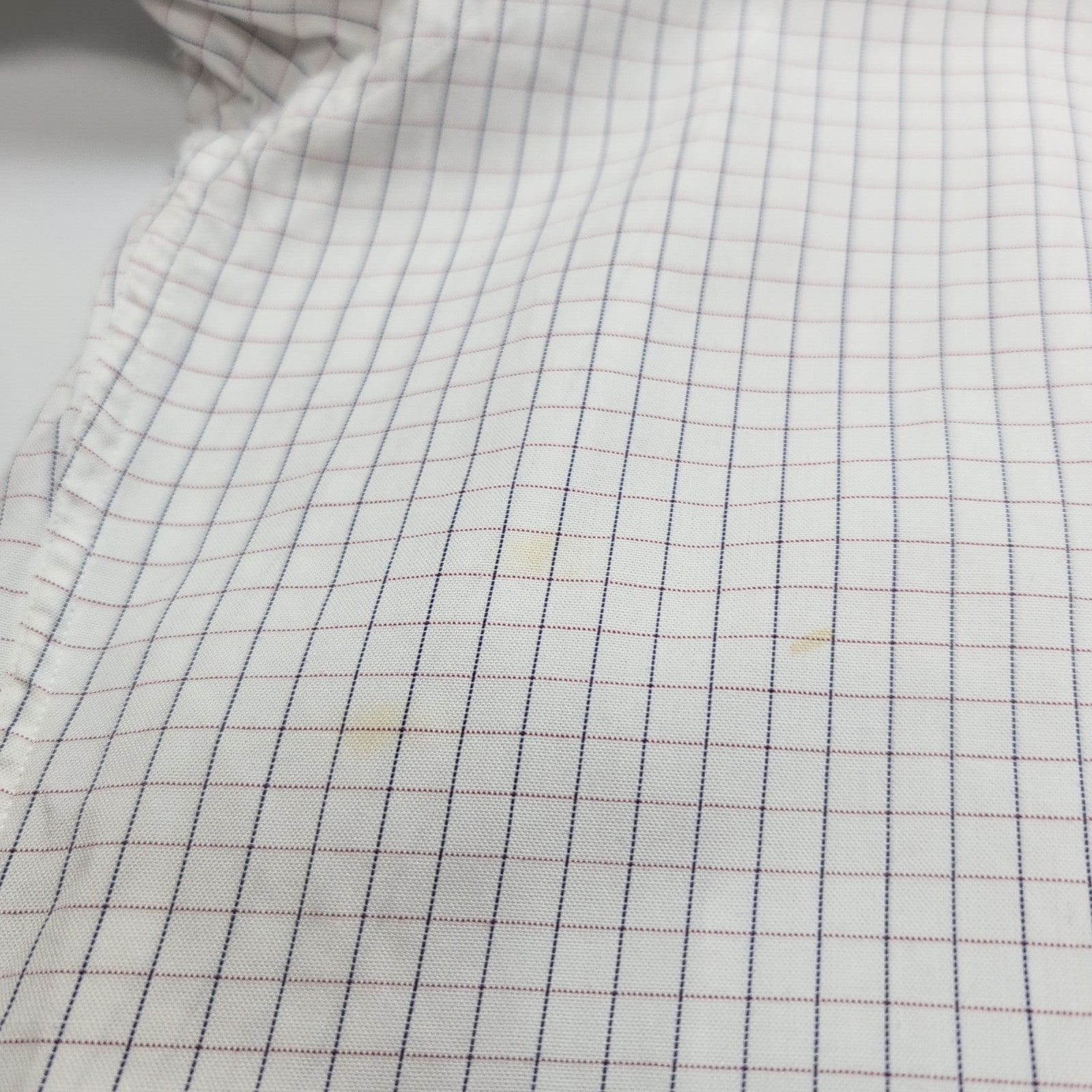 Chemise Tommy Hilfiger Homme Taille M Blanche petits Carreaux Col Pression