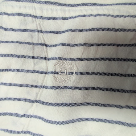 Chemise CHAPS blanche à rayures grises taille L #152e