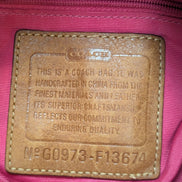 Sac Coach Signature Rose Fuchsia Toile Jacquard Bandoulière