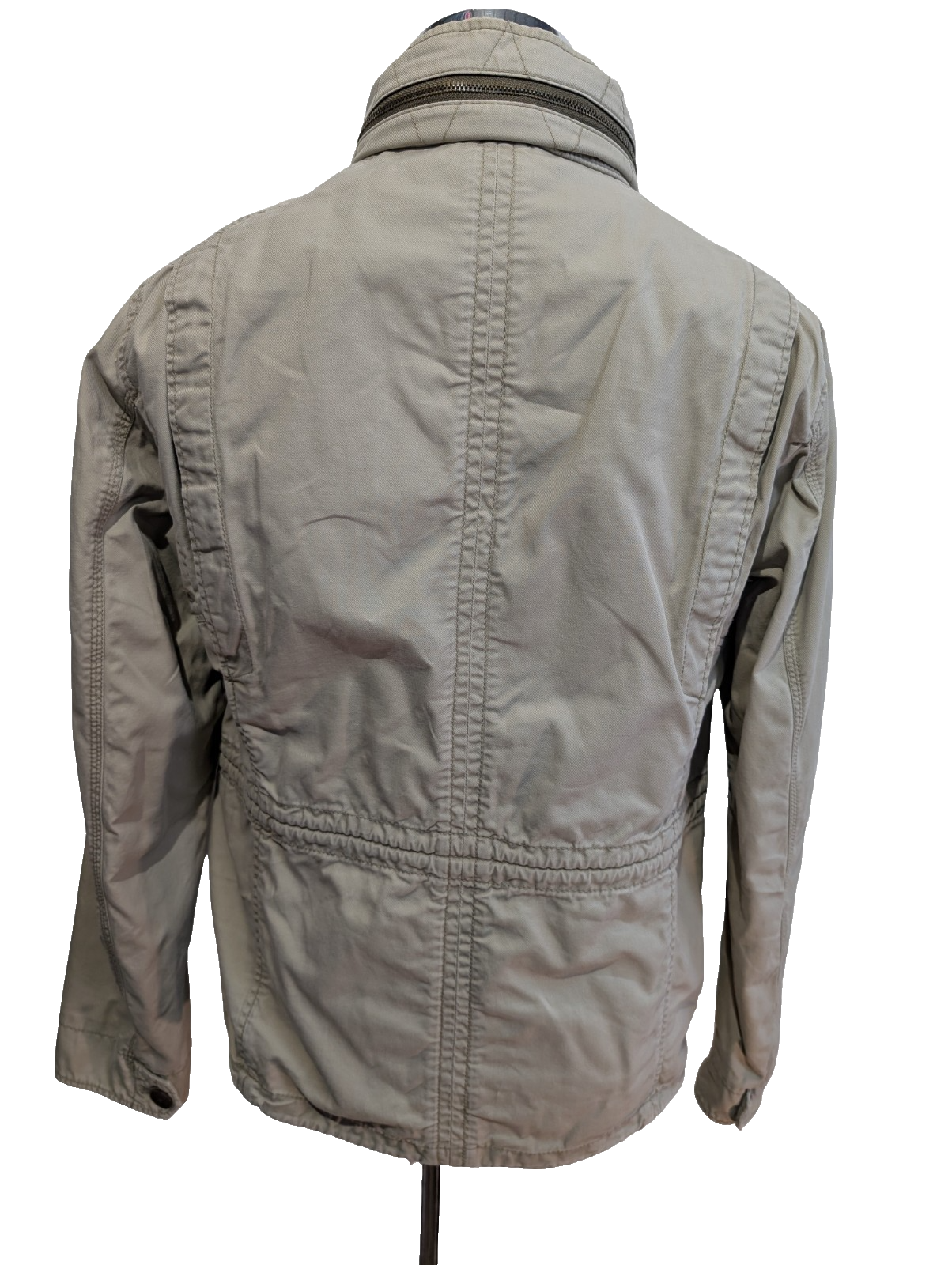 Marc O'Polo Veste Blouson Coton Crème Beige M Capuche Col Field Jacket | 313BSR