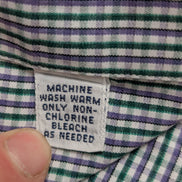 Chemise Ralph Lauren vert violet à petits carreaux taille L #2815