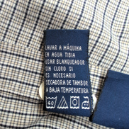 Chemise Nautica XLT Bleu Marine Gris Carreaux 100% Coton XXL manches longues