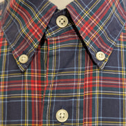 Chemise Ralph Lauren Taille L Carreaux Rouge Bleu Logo Jaune - Excellent État