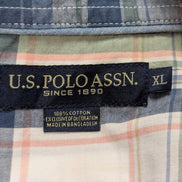 Chemise U.S. Polo ASNN manches courtes à carreaux logo rouge taille XL #252msch