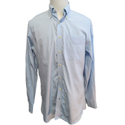 Chemise Tommy Hilfiger Homme Taille M/L Bleu Clair Rayée Coton Poche