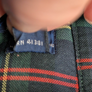Chemise Polo Ralph Lauren Shirt XL Tartan Vert Rouge Écusson Polo Club Button