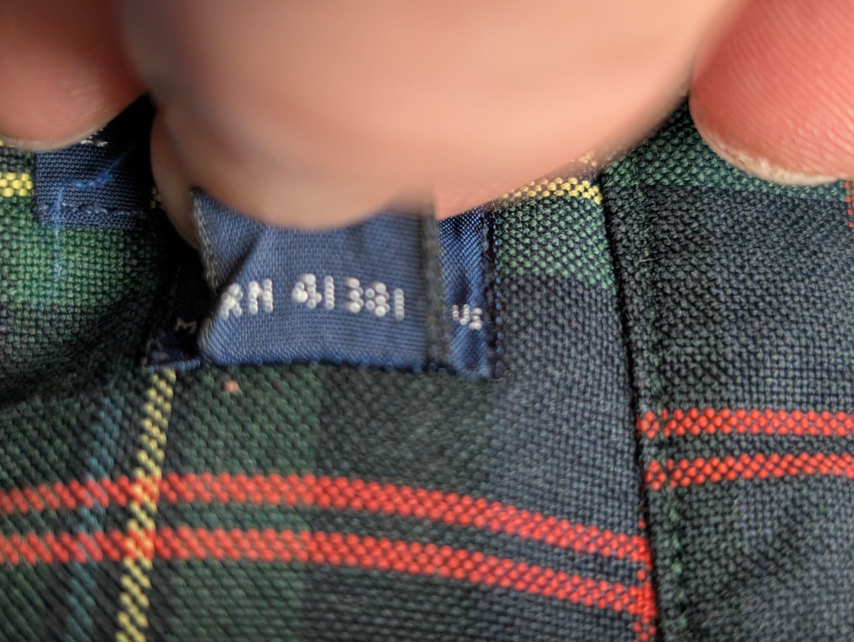 Chemise Polo Ralph Lauren Shirt XL Tartan Vert Rouge Écusson Polo Club Button