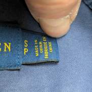 Chemise Ralph Lauren Manches Courtes Slim Fit Bleu Marine Taille S