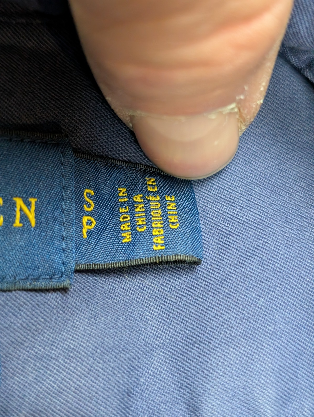 Chemise Ralph Lauren Manches Courtes Slim Fit Bleu Marine Taille S