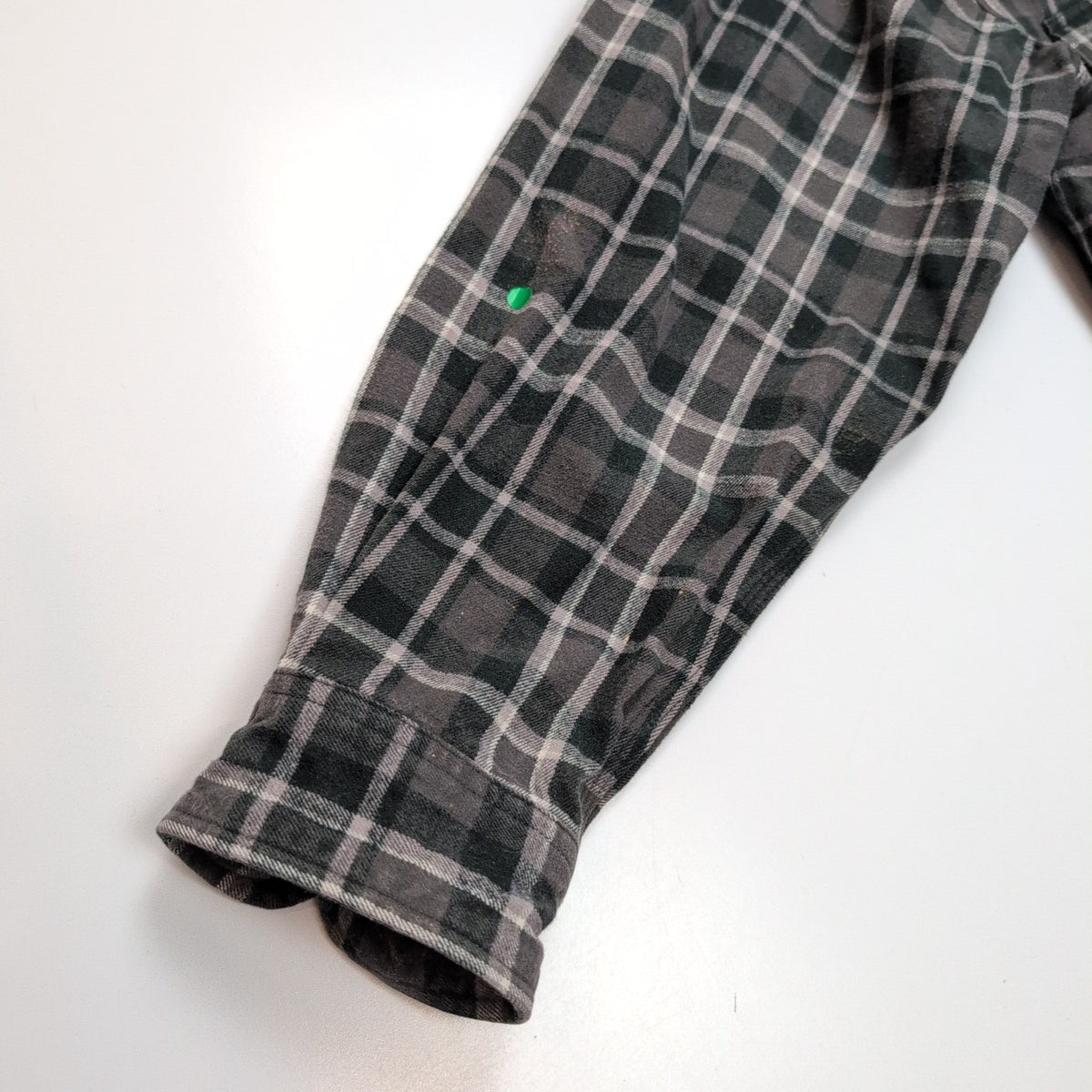 Chemise Carhartt M Flanelle Verte Grise Carreaux 100% Coton 2 Poches