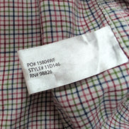 Chemise U.S. Polo Assn L Micro Carreaux Rouge Bleu Vert Coton Logo Poche