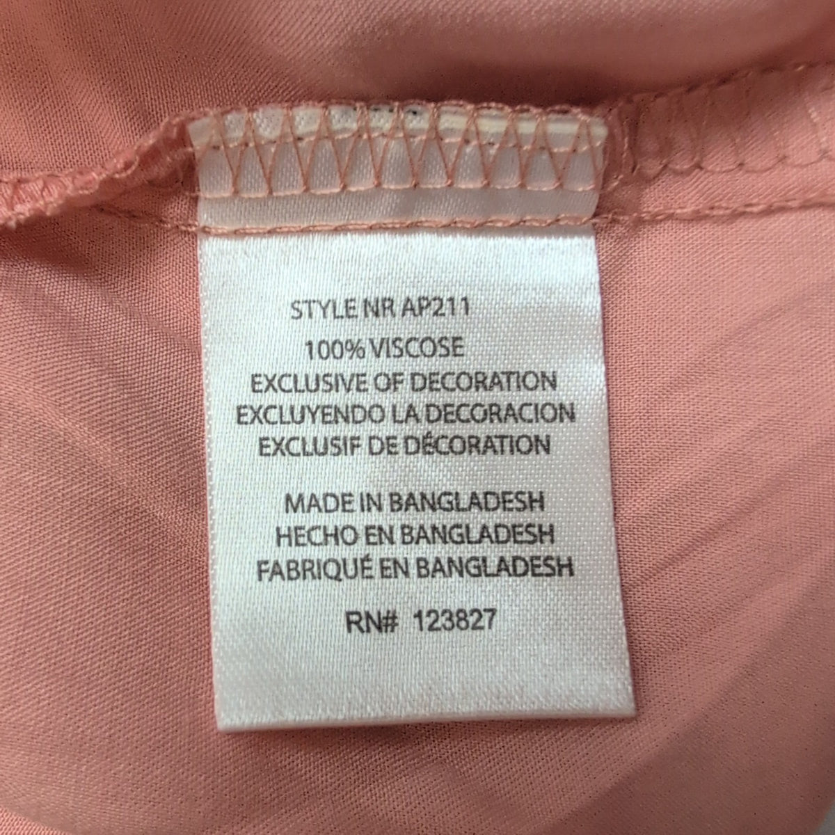 Haut Femme Alex & Parker Taille L Rose Saumon Papillons Dorés Cache-Cœur Neuf
