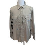 Chemise Carhartt XL Crème Ripstop Ventilée Workwear manches longues