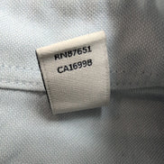 Chemise Lacoste 42 L Bleu Clair Regular Fit Logo Vert Coton manches longues