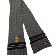 Écharpe Polo Ralph Lauren Grise Torsadée Épaisse Laine & Cachemire