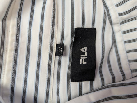 Chemise Fila blanche à rayures taille L #143msch