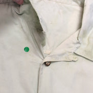 Chemise Hawaïenne Vert Pâle Palmiers Noir Coton XXL Boutons Bois