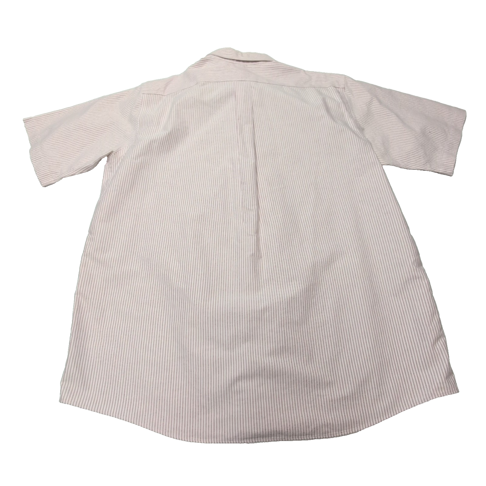 Chemise L.L Bean blanche et bordeaux à rayures manches courtes taille L #67e