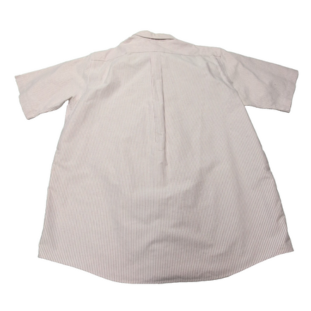 Chemise L.L Bean blanche et bordeaux à rayures manches courtes taille L #67e