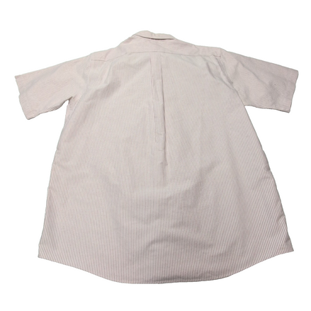 Chemise L.L Bean blanche et bordeaux à rayures manches courtes taille L #67e