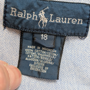 Chemise Ralph Lauren Bleu Clair Logo Marron Manches Longues - Taille S / 18