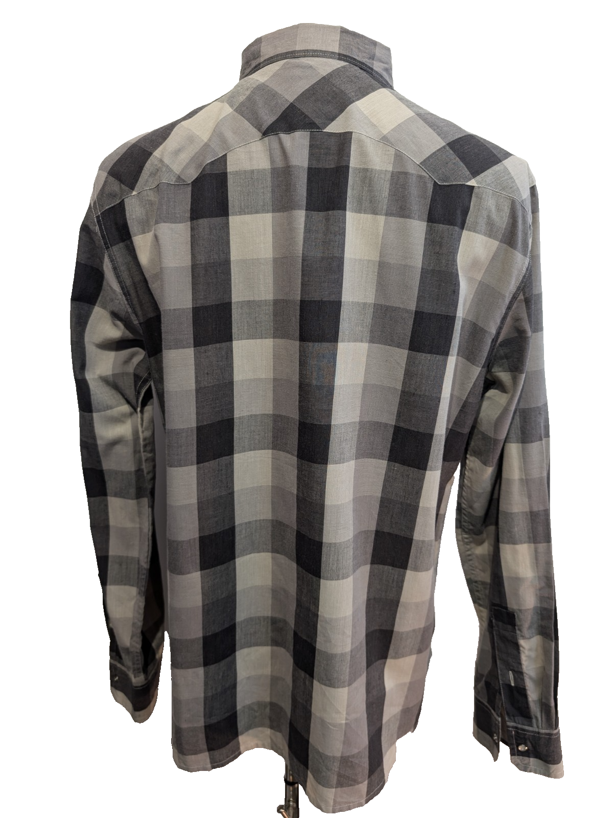 Chemise Levi's Western Carreaux Crème et Noir - Pressions Translucides - T.L
