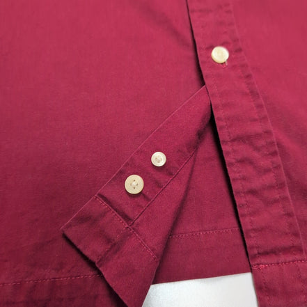 Chemise DOCKERS Homme 2XL Bordeaux Unie Manche Courte Poche