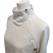 Sweat col zippé The North Face blanc Femme Taille M intérieur polaire