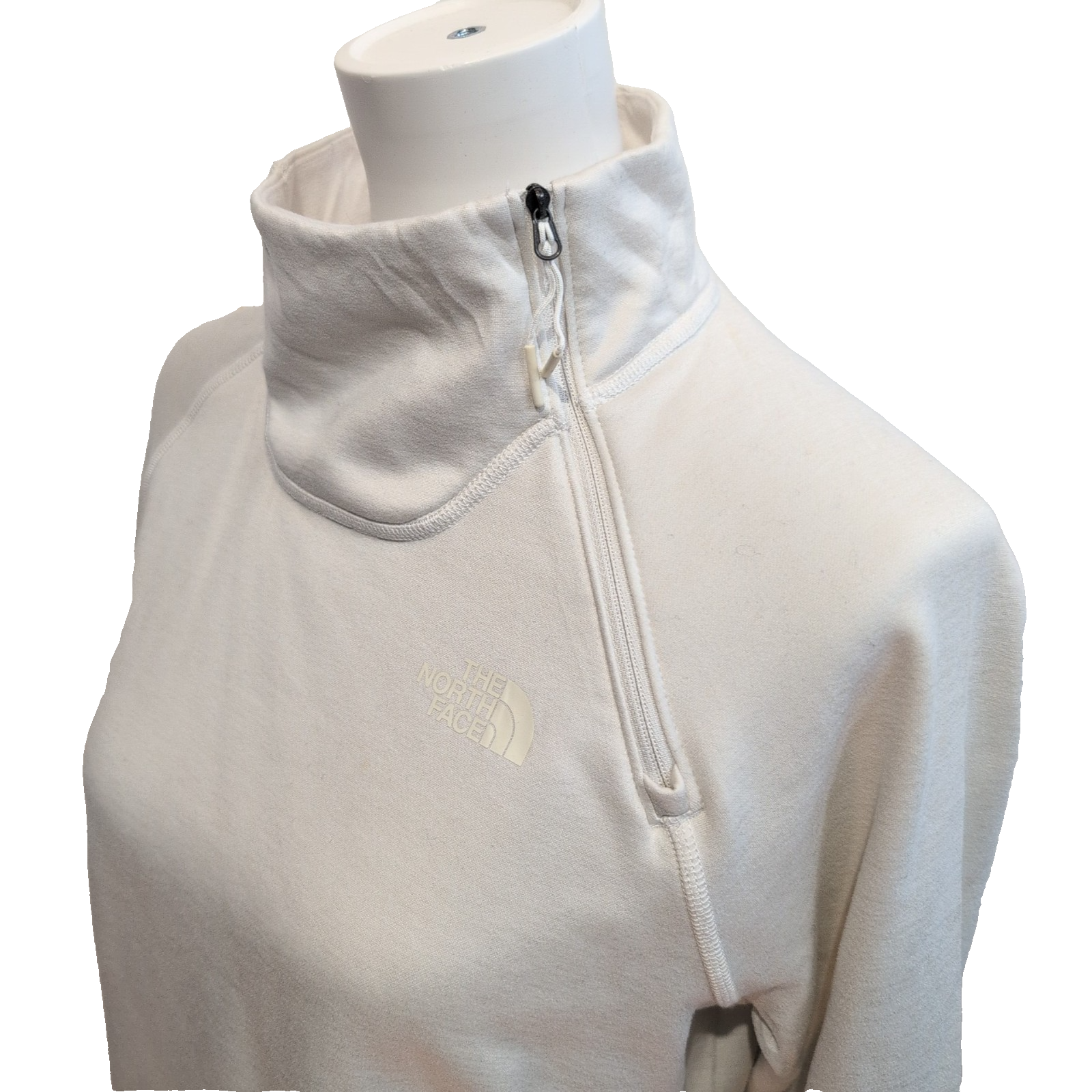 Sweat col zippé The North Face blanc Femme Taille M intérieur polaire