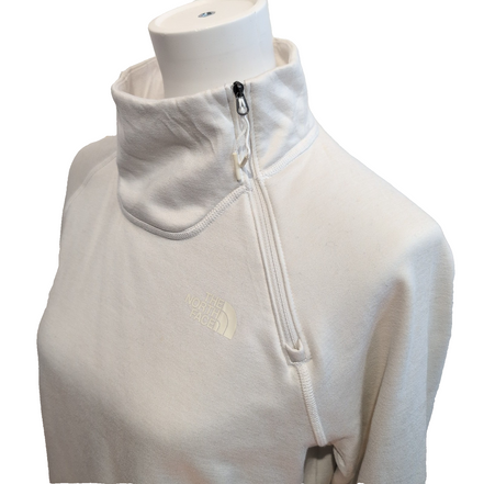 Sweat col zippé The North Face blanc Femme Taille M intérieur polaire
