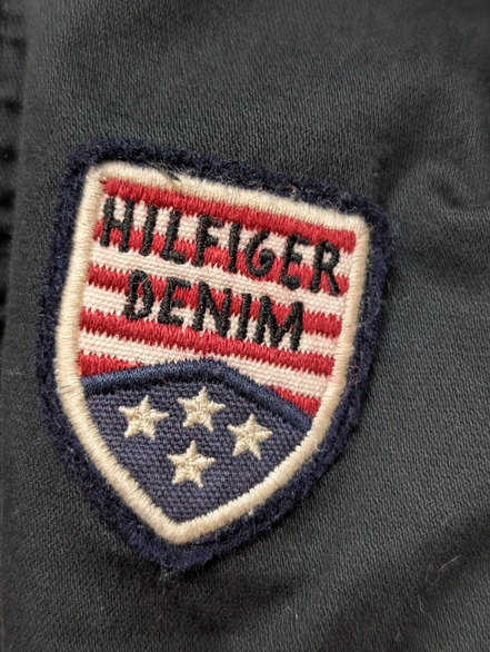 Tommy Hilfiger Denim Parka Veste Femme Noire Capuche Coton Ajustée M | 321BSR