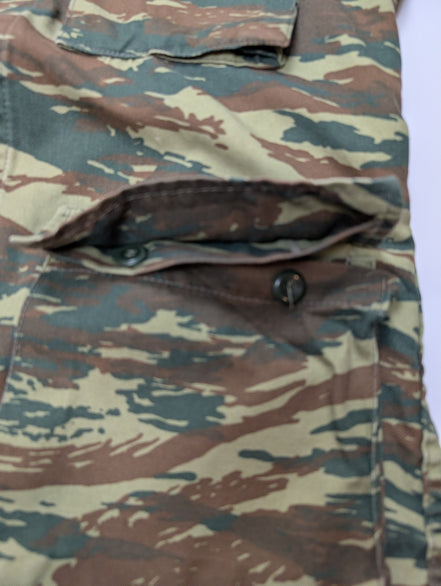 Veste militaire Vert Kaki Armée Grecque Camouflage Tiger Stripe Taille M